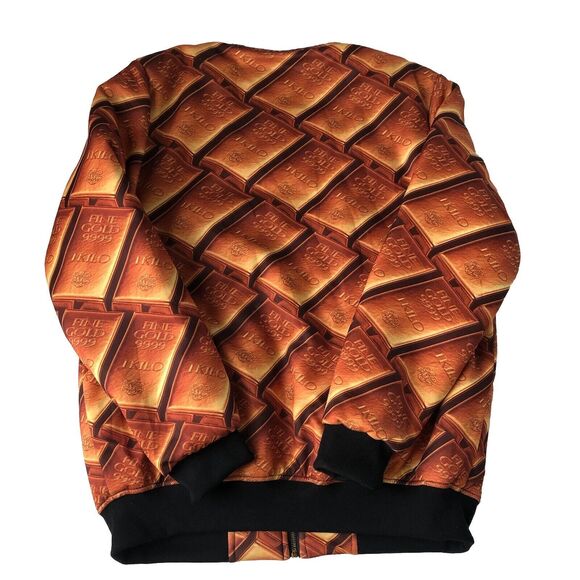 Imperious Men’s Bomber Gold Bar Jacket Size Medium NWT - Picture 2 of 13